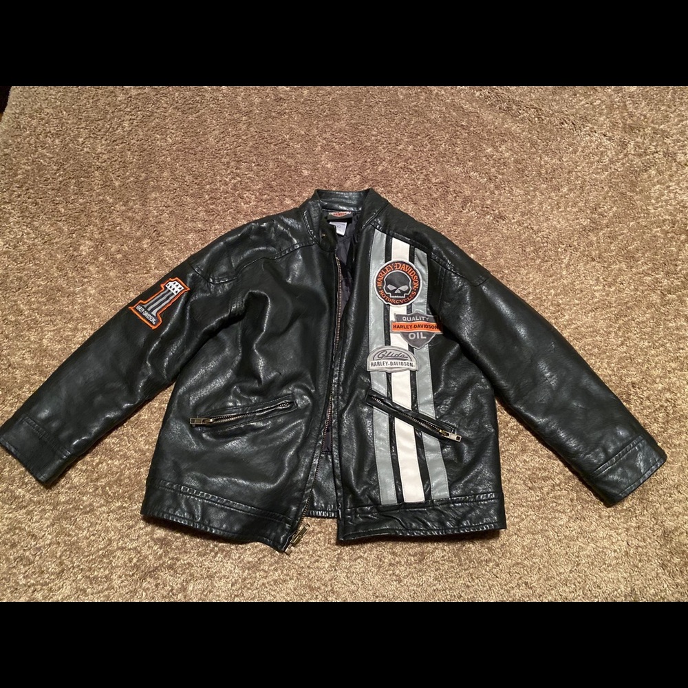 HD Boy faux leather coat